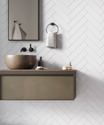  3x12 wall tiles blanco herringbone 