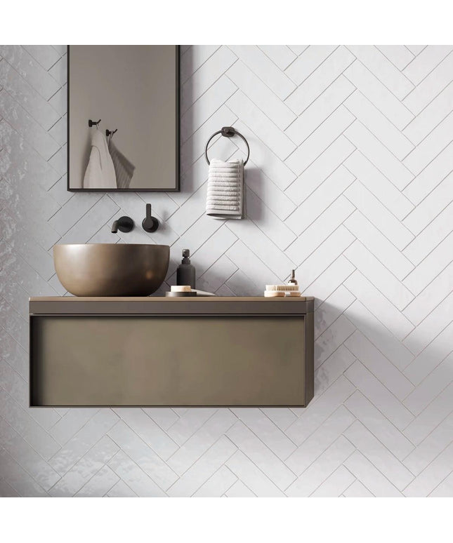  3x12 wall tiles blanco herringbone 