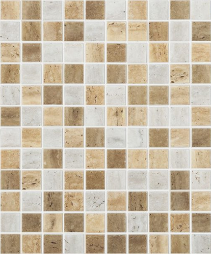 stone travertino squares glass mosaic 1x1 bone stone travertino squares