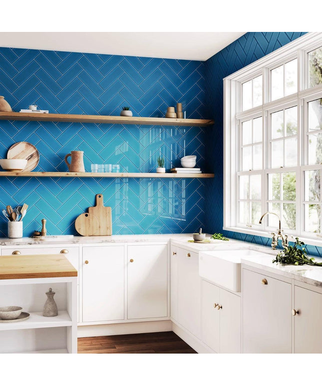 blue 4x12 subway wall tiles