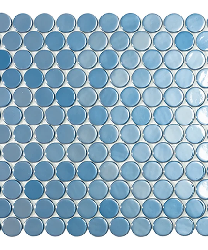 circle penny round glass mosaic 1x1 6002 br coral