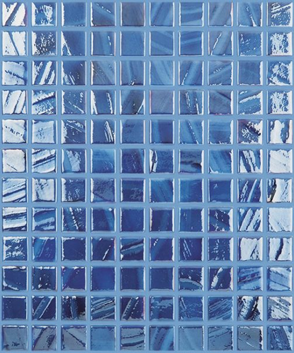 titanium squares glass mosaic 1x1 blue brush titanium squares