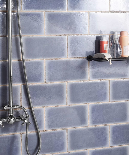 blue shower 6x12 wall tile