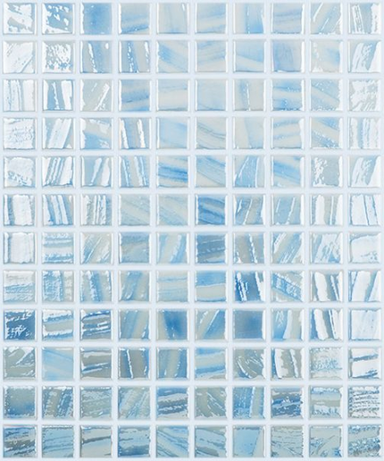 titanium squares glass mosaic 1x1 blue sky brush titanium squares