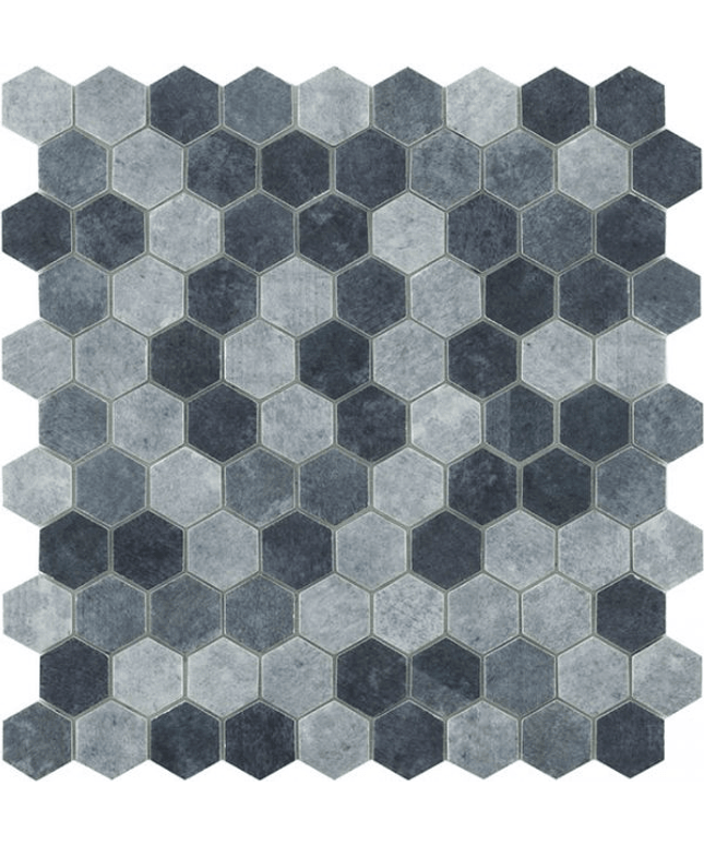 terre hexagon glass mosaic 1 4x1 4 Terre decor beige mix hexagon