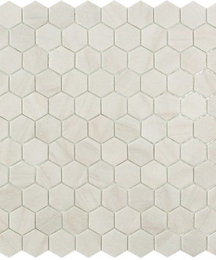 desert hexagon glass mosaic 1 4x1 4 bone desert hexagon