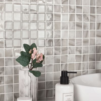 nature bright squares glass mosaic tile 