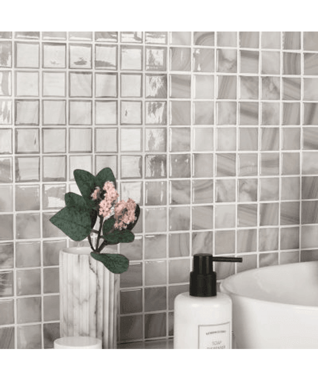 nature bright squares glass mosaic tile 