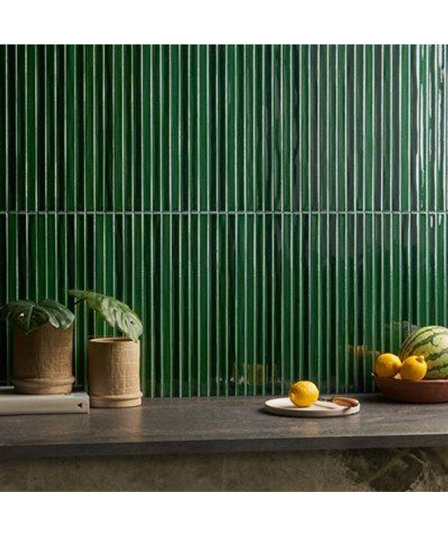jungle green panel wall tile