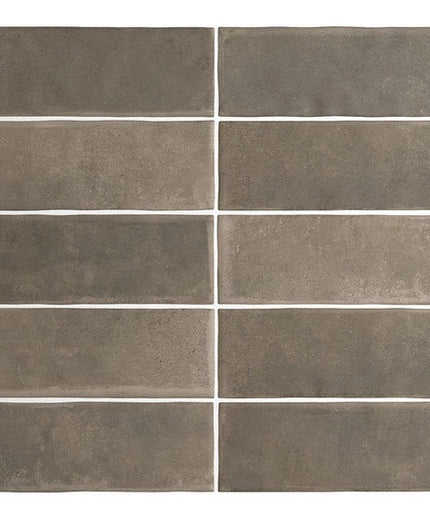 Grid of brown tiles on a white background