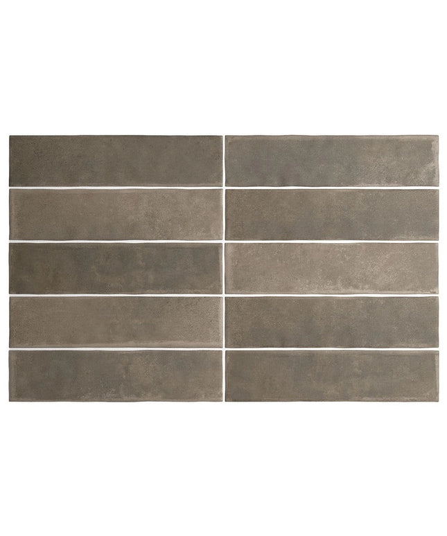 Grid of brown tiles on a white background
