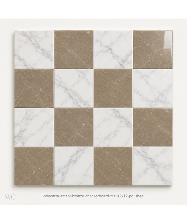 Leona Look Checkerboard Porcelain Tile 12x12