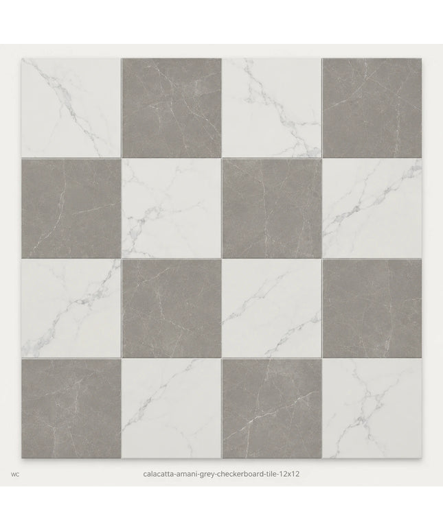 Leona Look Checkerboard Porcelain Tile 12x12