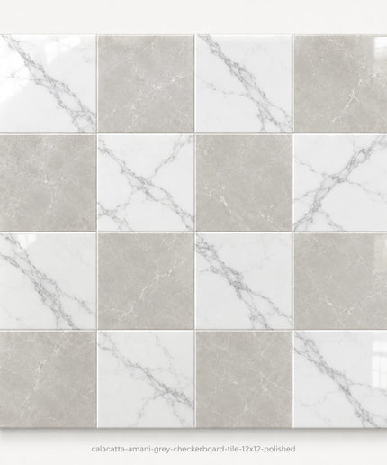 Leona Look Checkerboard Porcelain Tile 12x12