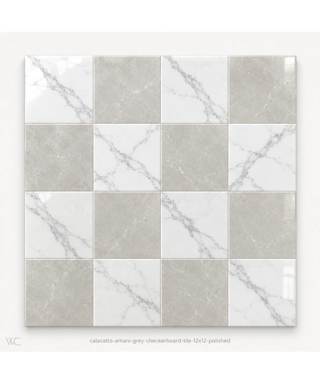Leona Look Checkerboard Porcelain Tile 12x12