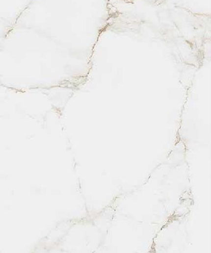 White marble tile with subtle gold veining on a white background