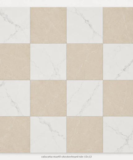 Leona Look Checkerboard Porcelain Tile 12x12