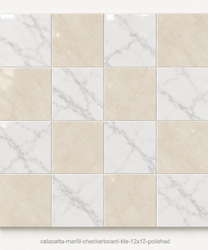 Leona Look Checkerboard Porcelain Tile 12x12