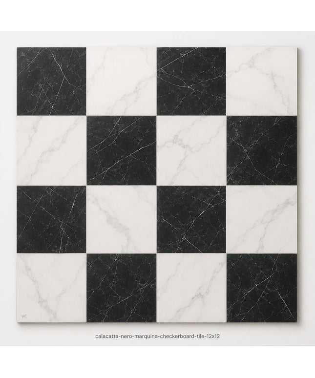 Leona Look Checkerboard Porcelain Tile 12x12