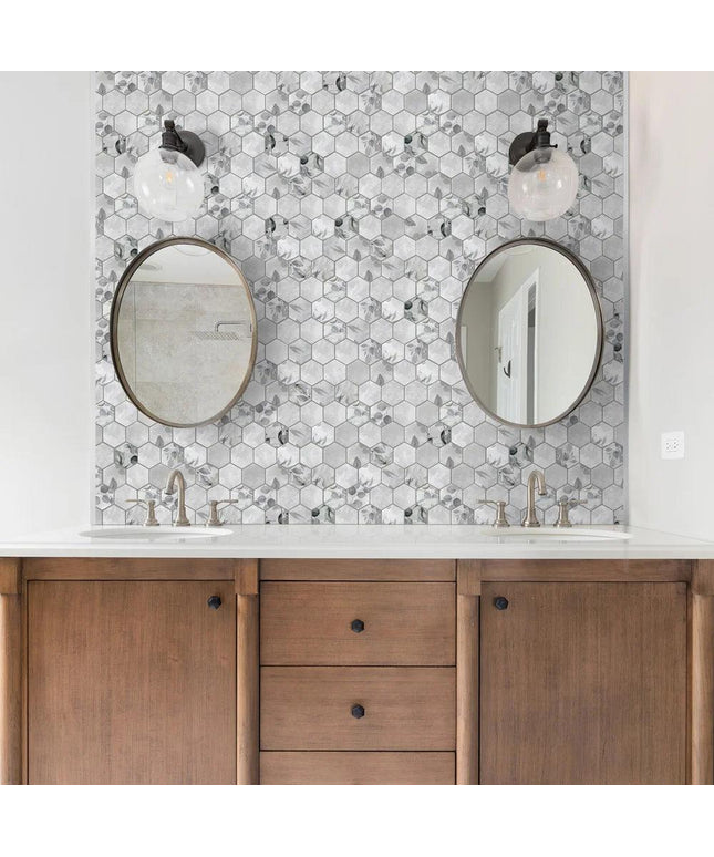 calla 3" hex tile walls