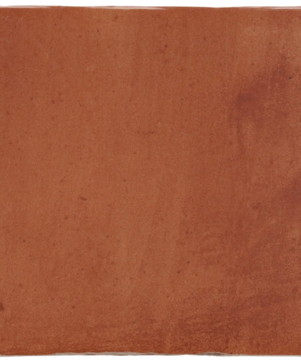Terracotta 9x9 tile with a matte burnt orange finish for floor and wall decor