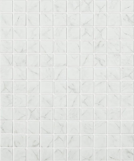 marble calacatta squares glass mosaic 1x1 Marble Edna Calacatta 5302 B