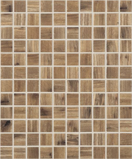 wood squares glass mosaic 1x1 cerezo wood squares