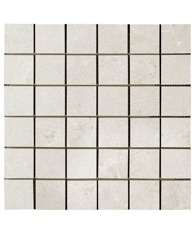 12x12 sheet of square beige ceramic mosaic tiles for kitchen backsplash and bathroom walls