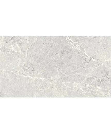 Rectangular tile with gray marble-like pattern on a white background