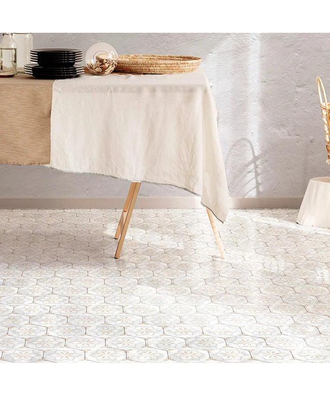 champagne-deco-hex-porcelaintile-5x6-floor
