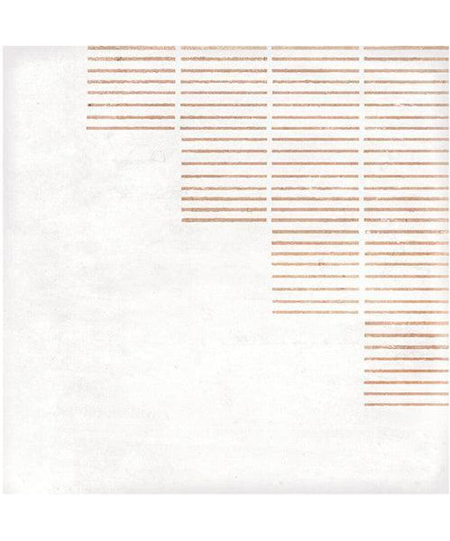 chateau mestizaje lines porcelain tile 7x7 Lines White Gloss