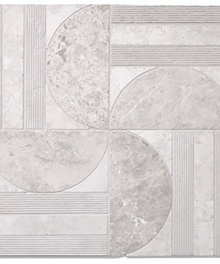 Tile pattern with geometric shapes on a white background