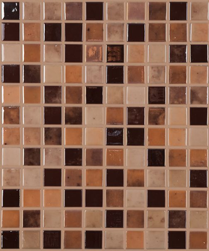 lux squares glass mosaic 1x1 chocolate lux squares