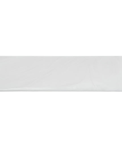 Rectangular white tile on a white background