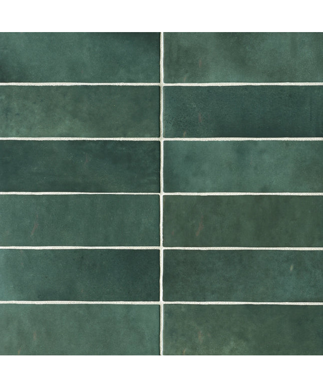 cloe ceramic subway tiles 2x8 green