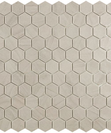 desert hexagon glass mosaic 1 4x1 4 steeple grey desert hexagon