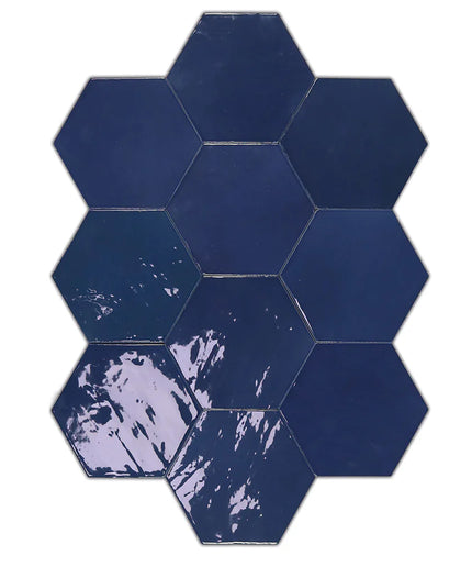 Zellige Hexagon Tile Glossy 4x5