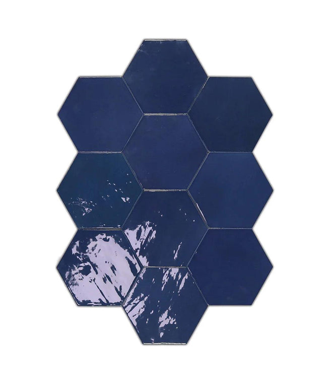 Zellige Hexagon Tile Glossy 4x5