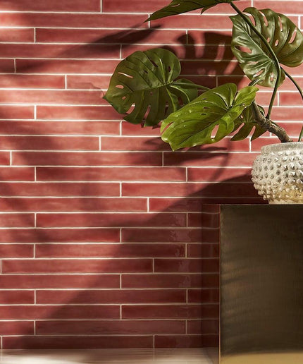 coral wall 2x20 herringbone tile