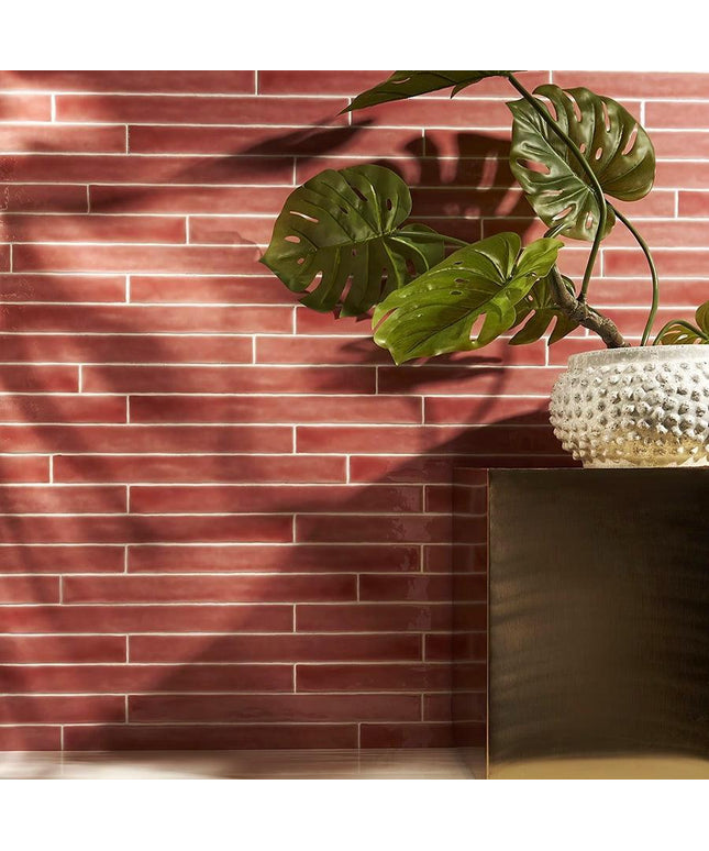 coral wall 2x20 herringbone tile