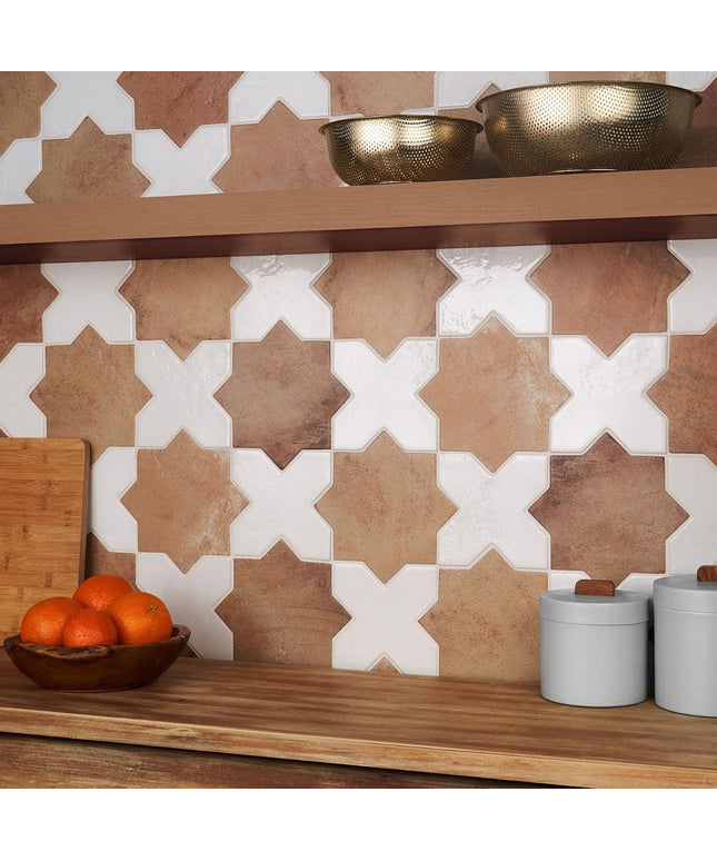 star cross white 6x6 tile