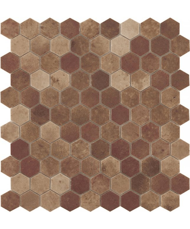 terre hexagon glass mosaic 1 4x1 4 Terre beige hexagon