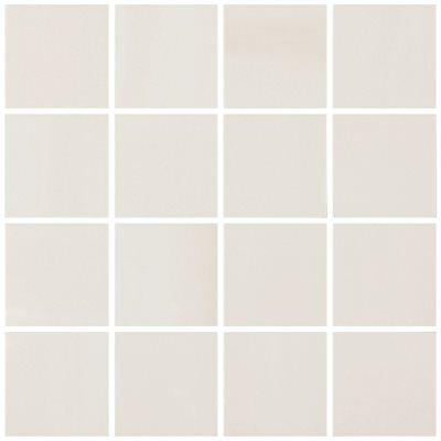 mosaic porcelain tile squares cream polished