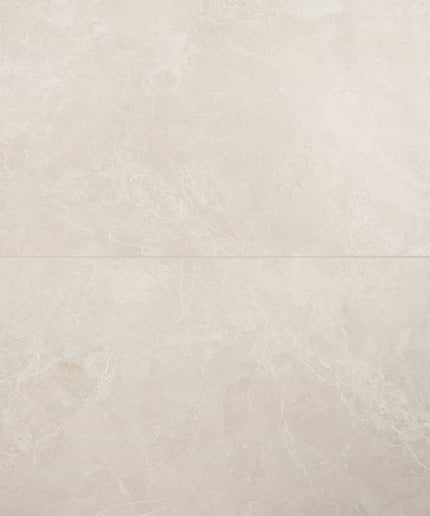 Beige ceramic tile with a subtle pattern on a beige background