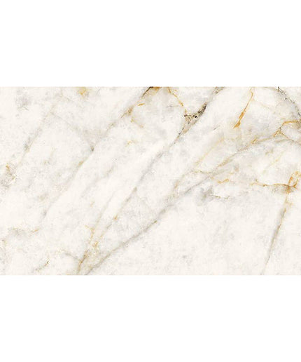 Cuarzo Reno 12x24 white marble-look tile with subtle gold and grey veining