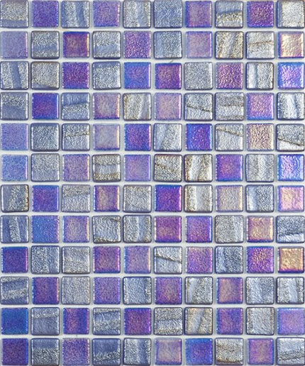 fusion squares glass mosaic tile 1x1 dark blue fusion squares