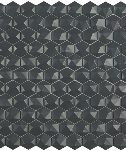 nordic 3d hexagon glass mosaic 1 4x1 4 dark grey nordic 3d hexagon glass mosaic