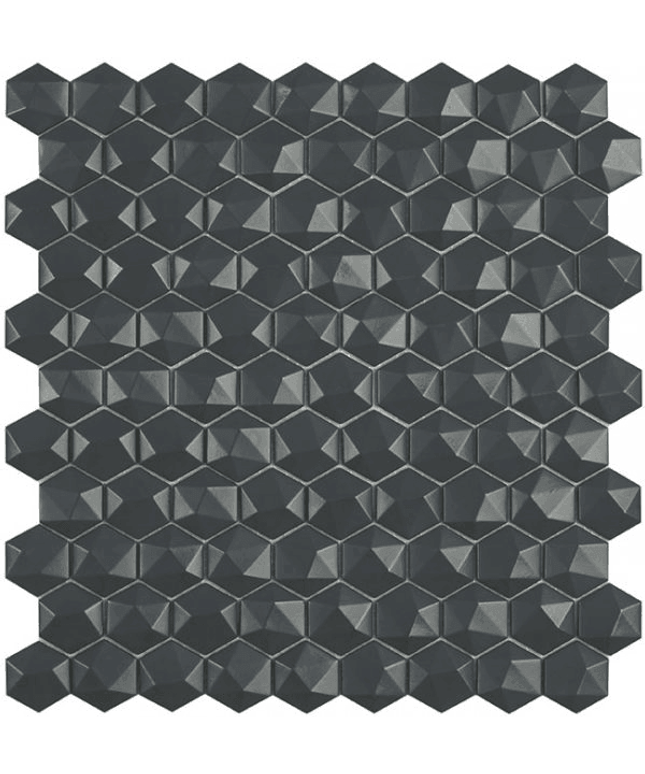 nordic 3d hexagon glass mosaic 1 4x1 4 dark grey nordic 3d hexagon glass mosaic