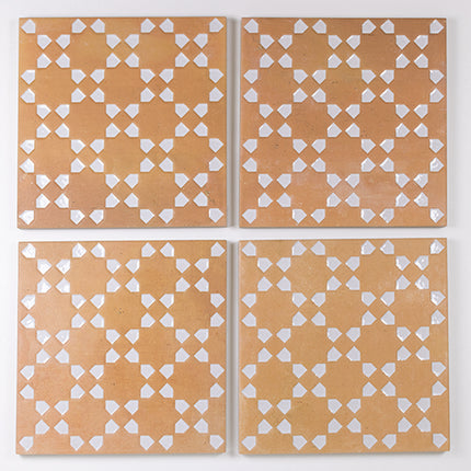 bejmat decor biscuit tile 6x6 Tan White