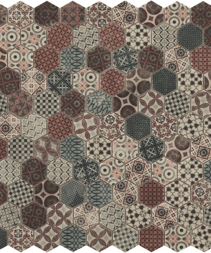 terre hexagon glass mosaic 1 4x1 4 Terre blue hexagon